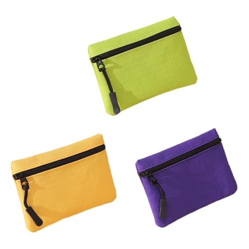 3 Pieza Monederos, Mini Monedero Pequeño, Tarjetero con Cremallera, Monedero Pequeño de Tela Oxford para Mujer, Monedero Portátil con Cremallera, Mini Bolsas de Cambio para Mujer
