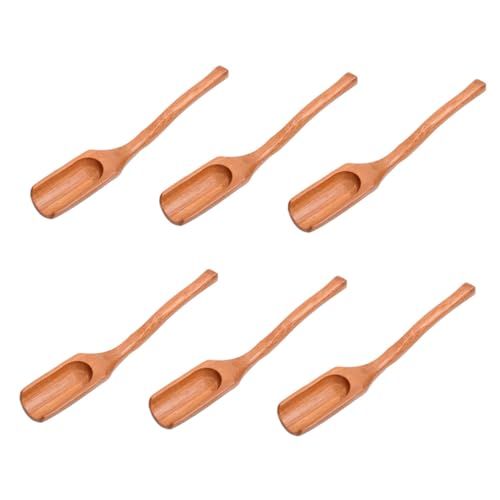 WEKADRIN 6pcs Tea Shovels Curved Handle Assorted Color Tea Accessories for Home and Restaurant Use Ergonomic Design and Fine Workmanship