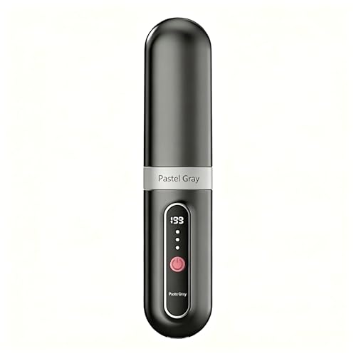 Hair Straightener Brush 300 Million Negative Ionic Portable Cordless Hair Straightener for Women (Pastel Gray)