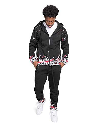 G-Style USA Men's Fleece Tracksuit Set - Zipper Jacket and Sweatpants - Main Image