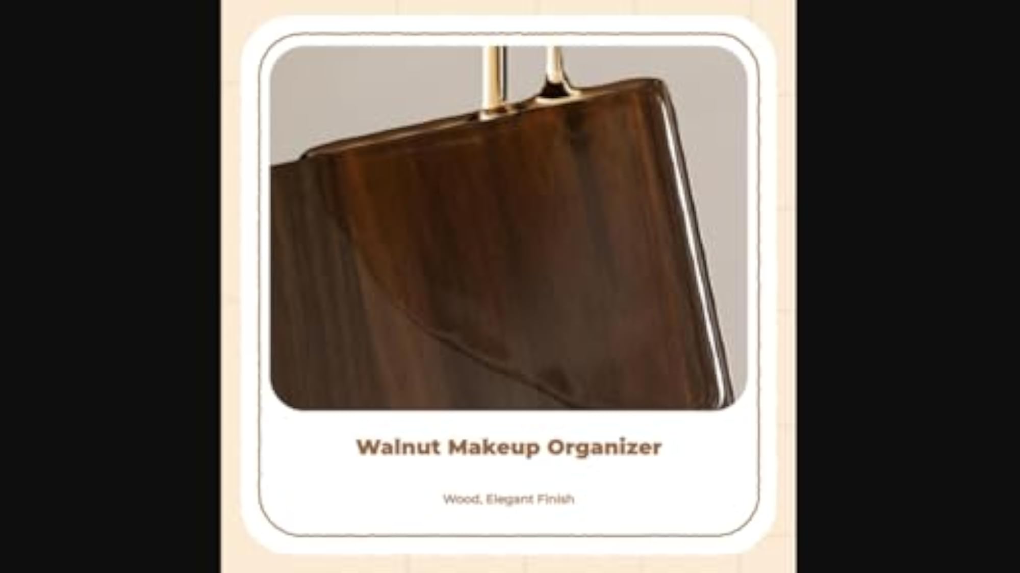 Walnut Lipstick Organizer, Makeup Storage Box