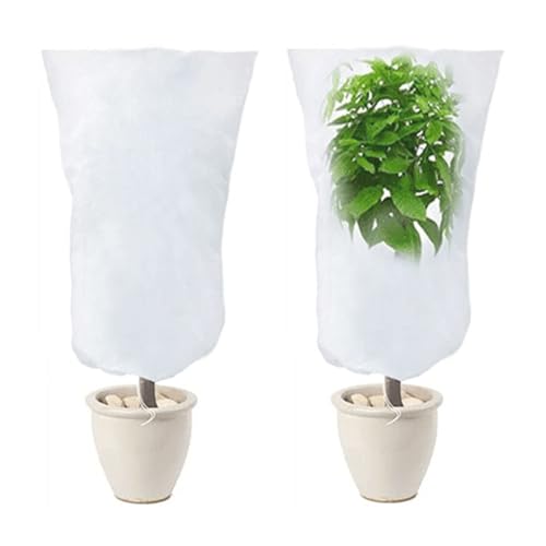 LINSOCLE 2 Piezas Cubre Plantas Invierno, Funda para Plantas para Invierno 120 x 80cm, Protector Arbol para el Frio, Bolsas para Proteger Las limonero Citricos Plantas Exterior de Las Heladas