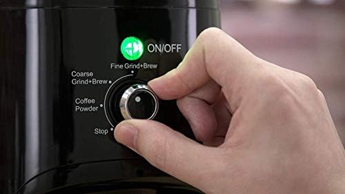 Tower T13005 Bean to Cup Filter Coffee Maker with Coarse and Fine Grinding Options, 0.6 Litre, 900 W, Black