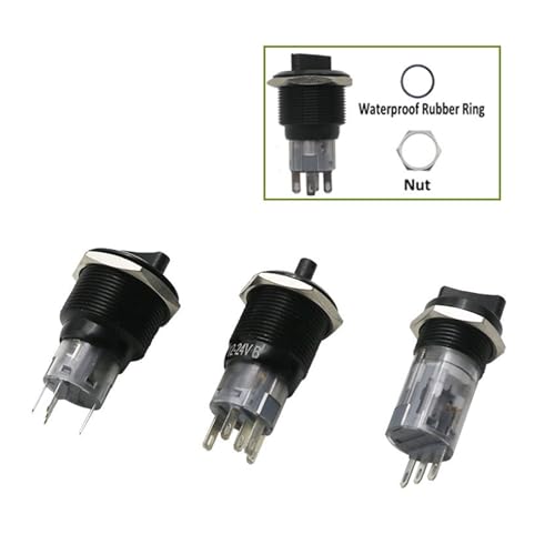 Mando selector de 2 posiciones 19mm para paneles eléctricos con humedad o polvo 4