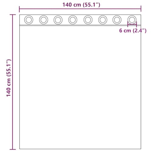 Voilages haut de gamme en polyester marron clair à œillets 140cm - 8