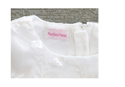 image for perfect petal Baby Girls Baptism Dress Christening Lace Floral Embroid