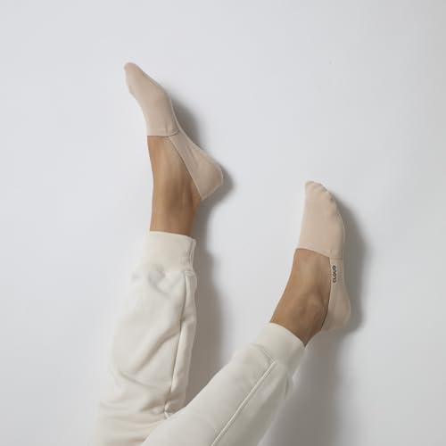 Cloud Organic Terry No Show Socks Non Slip Loafer Sneaker Flats Boat Shoe Invisible Low Cut Cotton Socks For Men and Women Organic Beige_5Pack3