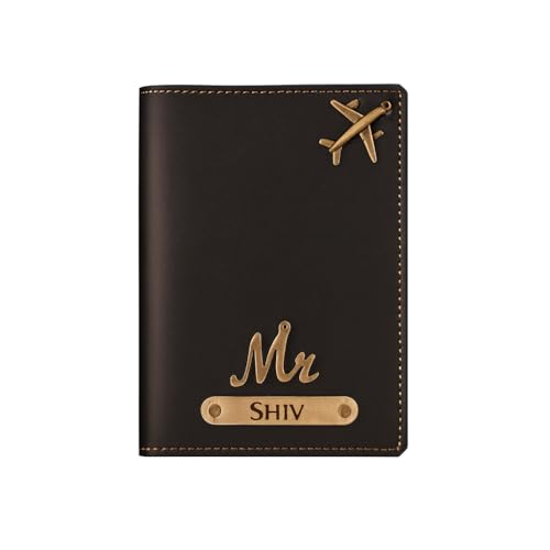 Image of Personalised PU Leather Passport Cover with Name | Customized Passport Holder & Card Organizer | Stylish Unisex Travel Wallet & Gift for Men & Women - Limited Edition