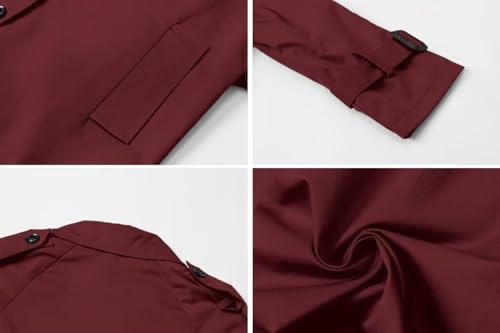 Image of Betusline Boys Waterproof Trench Coat Double Breasted Classic Belted Outwear Jacket Dress Coats