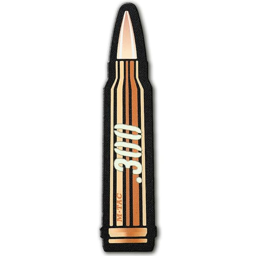 M-Tac Bullet 223 Tactical Morale Patch - Hook Fasteners Printed Army Combat Patches for Vest, Backpacks, Hats (Orange/GID 223) - M-Tac