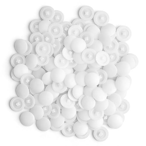 200 Pièces Cache Vis Blanc, Capuchon de Vis Cruciforme, Anti-Rouille Cache Vis Cruciformes en Plastique Blanc Adapté Plupart des Vis Phillips