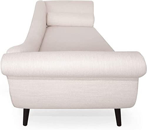 Image of 2-Seater Rosewood Settee Sofa Diwan Couch Chaise Lounge (Beige)