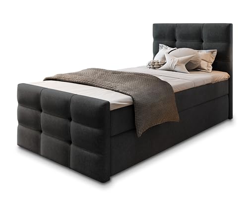 Masseno Boxspringbett Amon 90 90x200 cm Komplett-Set mit Matratze und