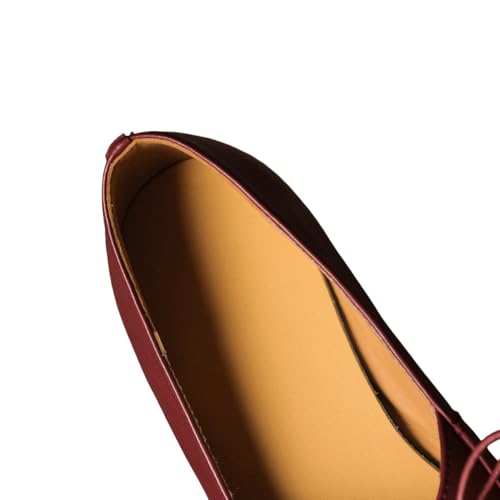 TinaCus Round Toe Women's Lace-up Genuine Leather Handmade Multi-Color Design Flat Shoes3