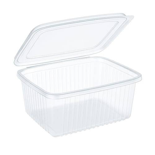 Commerline Lot de 100 Pièces de Boîtes Alimentaires Rectangulaires 500 ml | Récipients...
