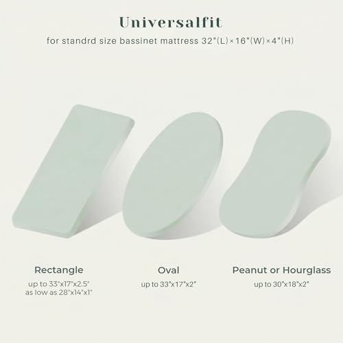 Image of Baby Muslin Bassinet Sheets 3 Pack for Boys & Girls, Soft Breathable Cotton Bassinet Mattress Cover, Universal Fit for Hourglass, Oval, and Rectangle Mattress (Nightfall Blue)