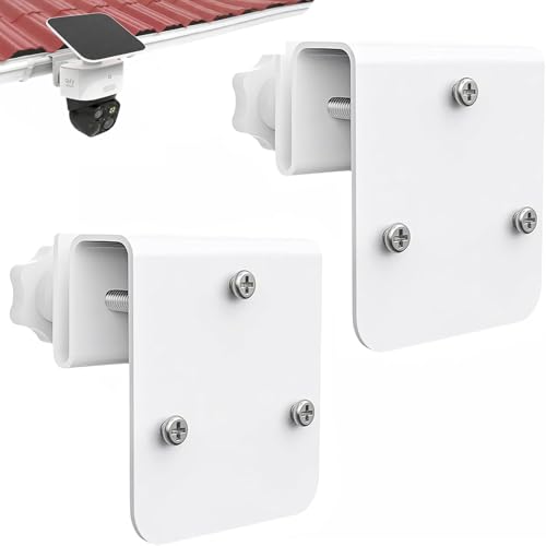 2Pack Gutter Mount for Eufy Solocam S340/E30/E42 Camera & 4G LTE Cam S330 Camera White Stainless Steel Security Camera Bracket