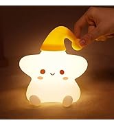 Amazon Brand - Umi Silicone Star Night Light USB Rechargeable Led Lamp with 7-Color Breathing Mod...