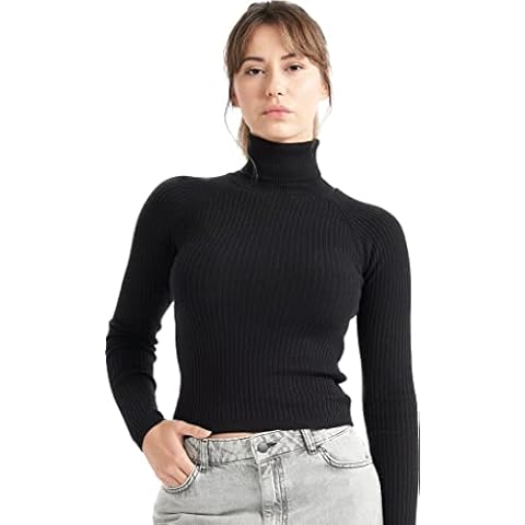 alsestudio Women`s Turtle Neck Jumper-Black-X-Small Cover