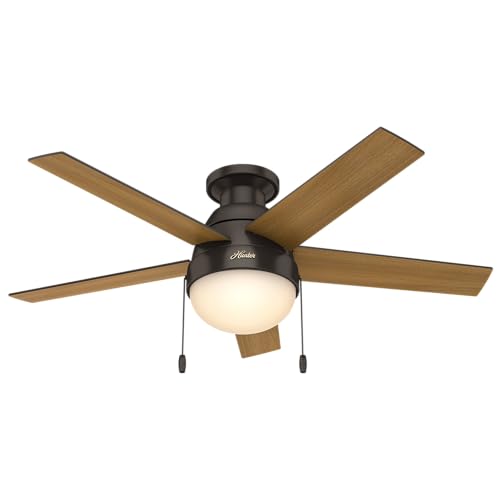 Image of Hunter Anslee, Indoor, Ceiling Fan, with LED Light, 46 inch, Premier Bronze