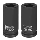Photo Gallery sourcing map 2 bussole quadrate a 4 punti, attacco da 3/4", attacco da 19 mm, bussole metriche quadrate cr-mo, annerimento standard, manicotto pneumatico per riparazione auto, manutenzione meccanica Photo Gallery sourcing map 2 bussole quadrate a 4 punti, attacco da 3/4", attacco da 19 mm, bussole metriche quadrate cr-mo, annerimento standard, manicotto pneumatico per riparazione auto, manutenzione meccanica