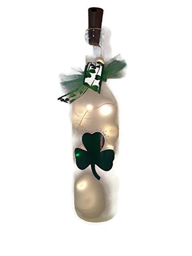 Shamrock Wine Bottle Decoration Party Glass Irish