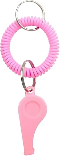 Silbato deportivo rosa con correa ajustable miniatura 1