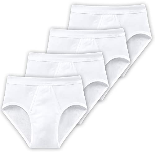 Preisvergleich Produktbild Schiesser Herren Slips, Feinripp, Weiß, 4er Pack (M / (5))