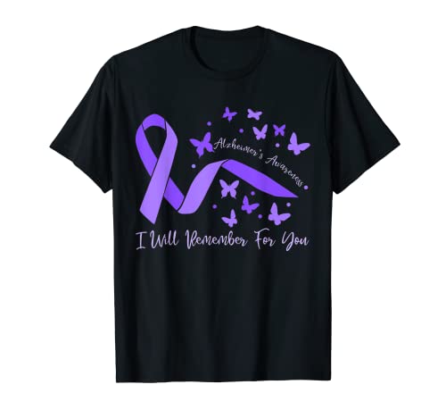 Cinta de concientización sobre el Alzheimer ALZ I Will Remember For You Camiseta