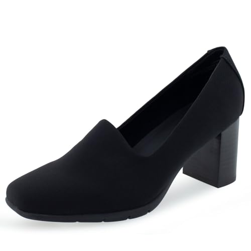 Aerosoles Women's Midnight Pump, Black Stretch, 8W