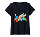 Mujer Uva bombon rochy dominicano dembow colorido Camiseta Cuello V