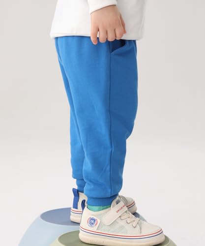 Image of GFQLONG Toddler Boys 2 Pack Cotton Active Jogger Sweatpants,Kids Casual Athletic Solid Pocket Pull On Pants