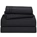 Clara Clark Premier 1800 Series 4pc Bed Sheet Set - Queen, Black