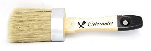 Colorantic | Furniture Round Oval Chalk and Wax Brush Brushes | Natural Bristles
