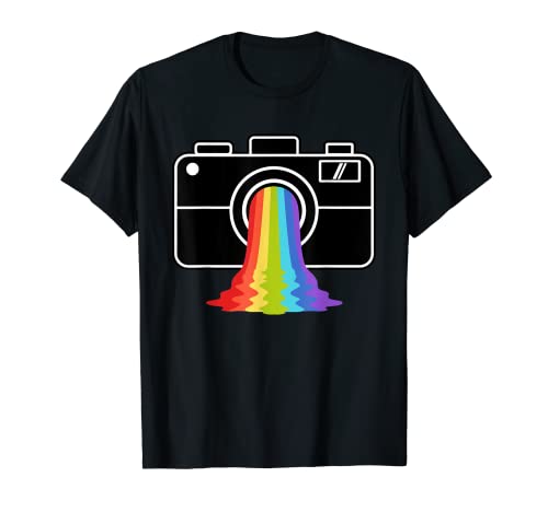 Cámara Rainbow Funny Fotógrafo Fotografía Arte Gráfico Camiseta