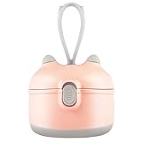 Baby Formula Dispenser, Portable Milk Powder Dispenser Snack Storage Container for Travel Bedroom Outdoor … (Pink)