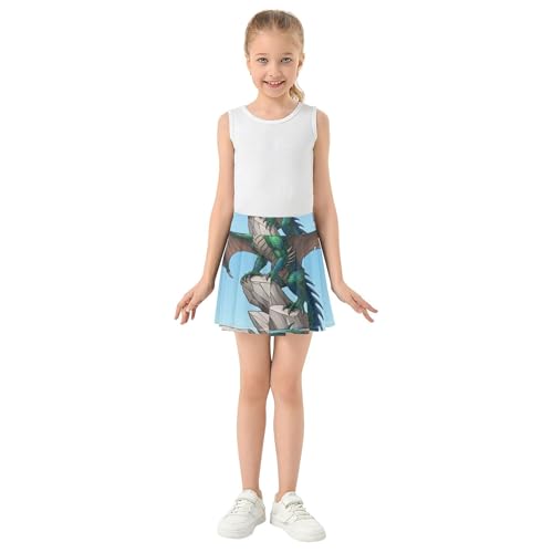 Athletic Shorts for Girls Skorts Majestic Fantasy Dragon Cool Tennis Skirts Toddler Casual School 3t3