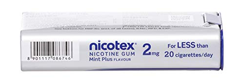 Image of Cipla Nicotex Nicotine Gum 2mg Tin, Mint Flavor, Sugar Free, Quit smoking (25gums*3 packs)