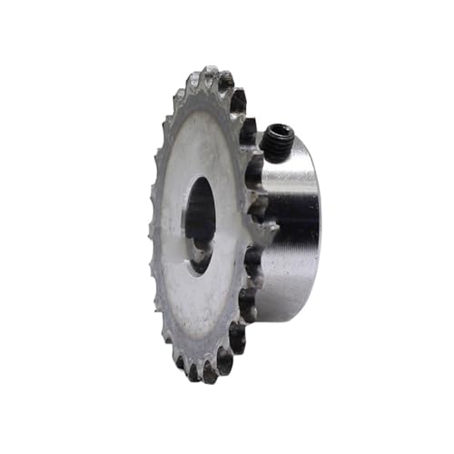 Steel Heavy Duty Motor Pinion Gear 15-30Teeth 04C Chain Gear Bore 12mm Steel Industrial Sprocket Wheel(15 Teeth)