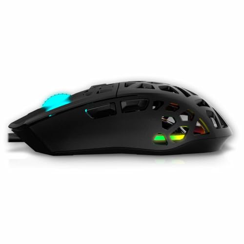 Gaming - Mouse RGB, corpo con pannelli leggeri e robusti, sensore ottico, 6 livelli, 1200 DPI, software programmabile, nero - Mouse gaming - Immagine 5