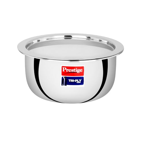 Image of Prestige 24cm /5L Tri-Ply Stainless Steel Tope with Lid|Gas and Induction Compatible| Even Heat Distribution|Strong and Durable| 5 Years Warranty