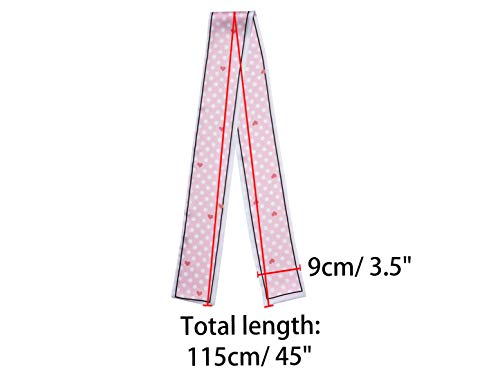 Allegra K Skinny Scarves 50s Polka Dots Neck Wraps for Women Cute Ribbon Hairband Neckerchief3