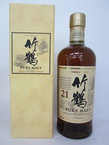 Amazon.co.jp: 【ニッカ】竹鶴 21年 ピュアモルトスリムボトル 43度 