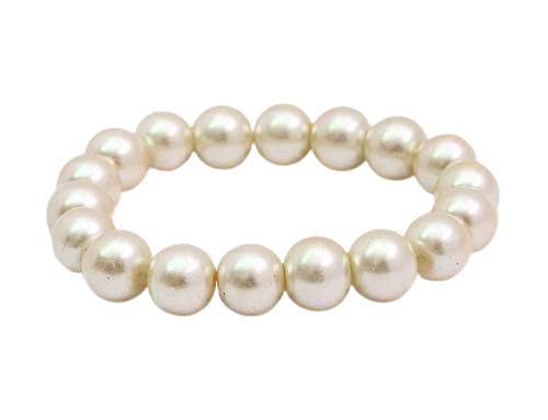 Manbhar Gems Natural Freshwater Pearls Beads Bracelet for Reiki Healing Stretchable Elastic Handmade Rakhi Bracelet White Colour for Women and Men Fashion Jewellery (B089G73QRZ) Amazon Price History, Amazon Price Tracker