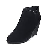 UMore Botas De Nieve De Invierno Mujer Adelgazar Zapatos Calientes Fur Botines Sneakers Zapatos de Plataforma de Cuña de Fitness Zapatos de Andar Impermeable Anti Deslizante Zapatos