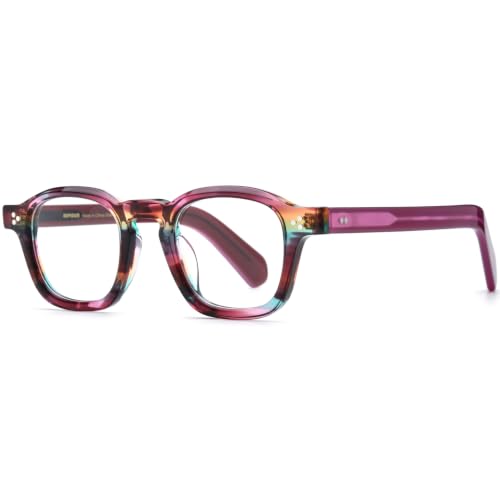 Image of HEPIDEM Acetate Glasses Frame Men Women Square Eyeglasses Optical Spectacles MZEPH