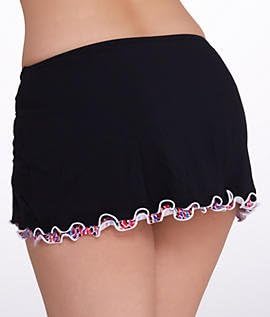 Profile by Gottex Women's Standard Lettuce Ruffle Side Tie Skirted Swimsuit Bottom - Image 5