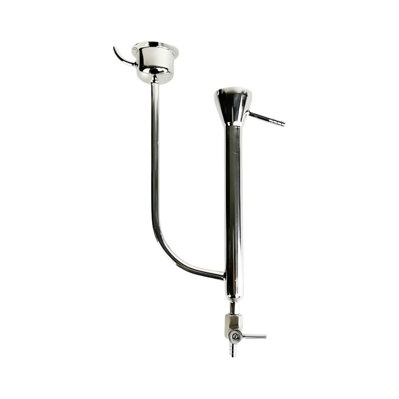 Bride de serrage en acier inoxydable 304 avec trois pointes 2 "(51mm) OD64mm avec filetage extérieur raccord de tuyau de 1/4" pour la surveillance des liquides industriels(With Ball Valve)