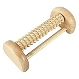 DECOMELODY Fußmassage Roller aus Holz mit Akupressur für Schmerz Stresslinderung Tragbarer Fußsohlen Fersenroller zur Entspannung und Pediküre für Zuhause und Unterwegs