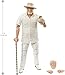 Jurassic World Toys Amber Collection John Hammond 6-in Action Figure, Swappable Hands & Head, Cane & Hatching Dinosaur Egg Accessories, Collectible Gift for 8 Years Old & Up